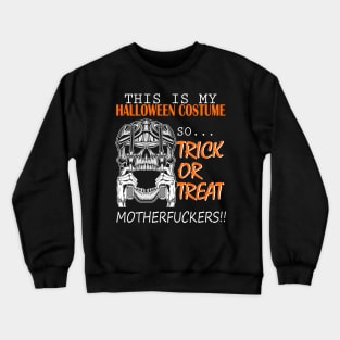 Easy Halloween Costume with Skull and Guns Crewneck Sweatshirt